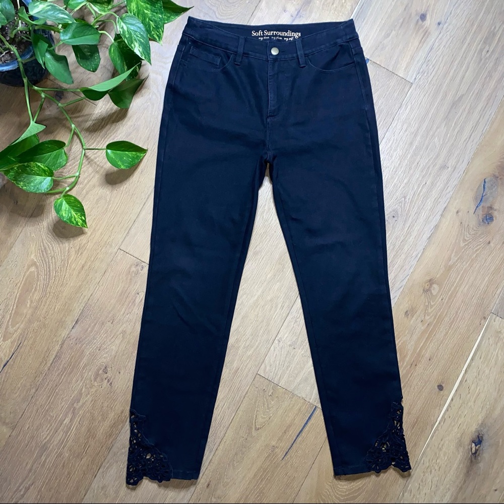 Soft Surroundings Touch Of Lace Jeans